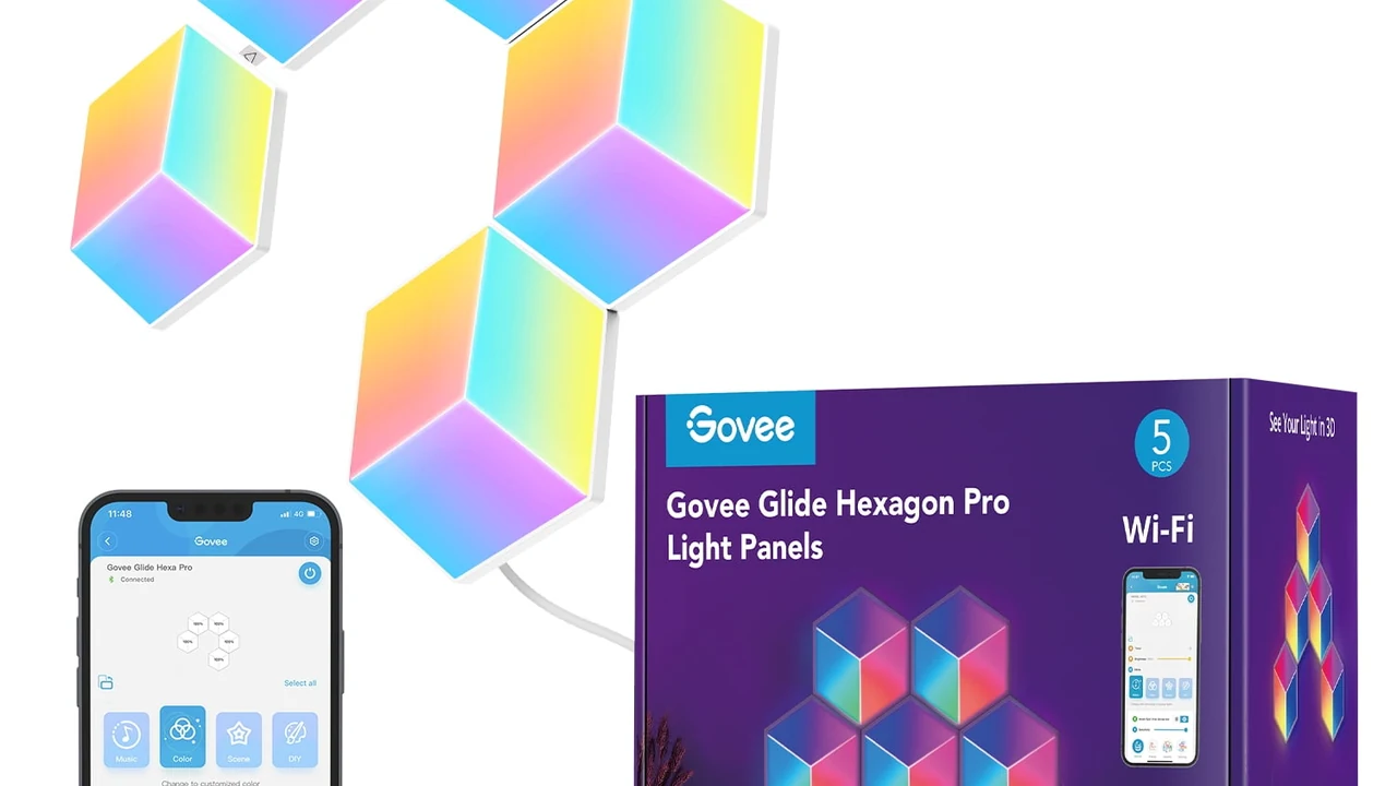 Govee Glide Hexa Pro: paneles LED modulares para ambientar un setup sin pagar precio de diseño